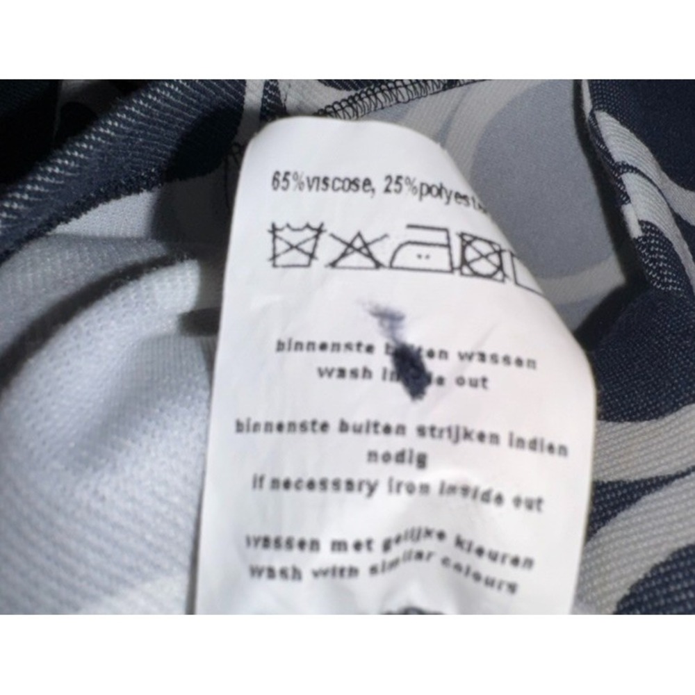 Sao Paulo Womens Jacket Size 6 blue white circle Cropped Button Fitted Tailored - Picture 3 of 5